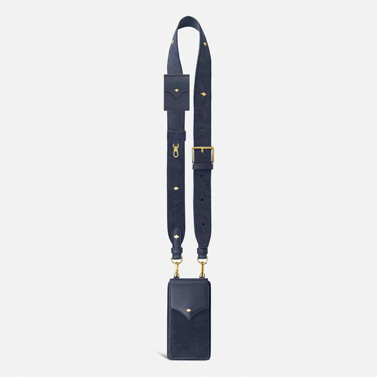 Phone Strap Set | Navy Leather