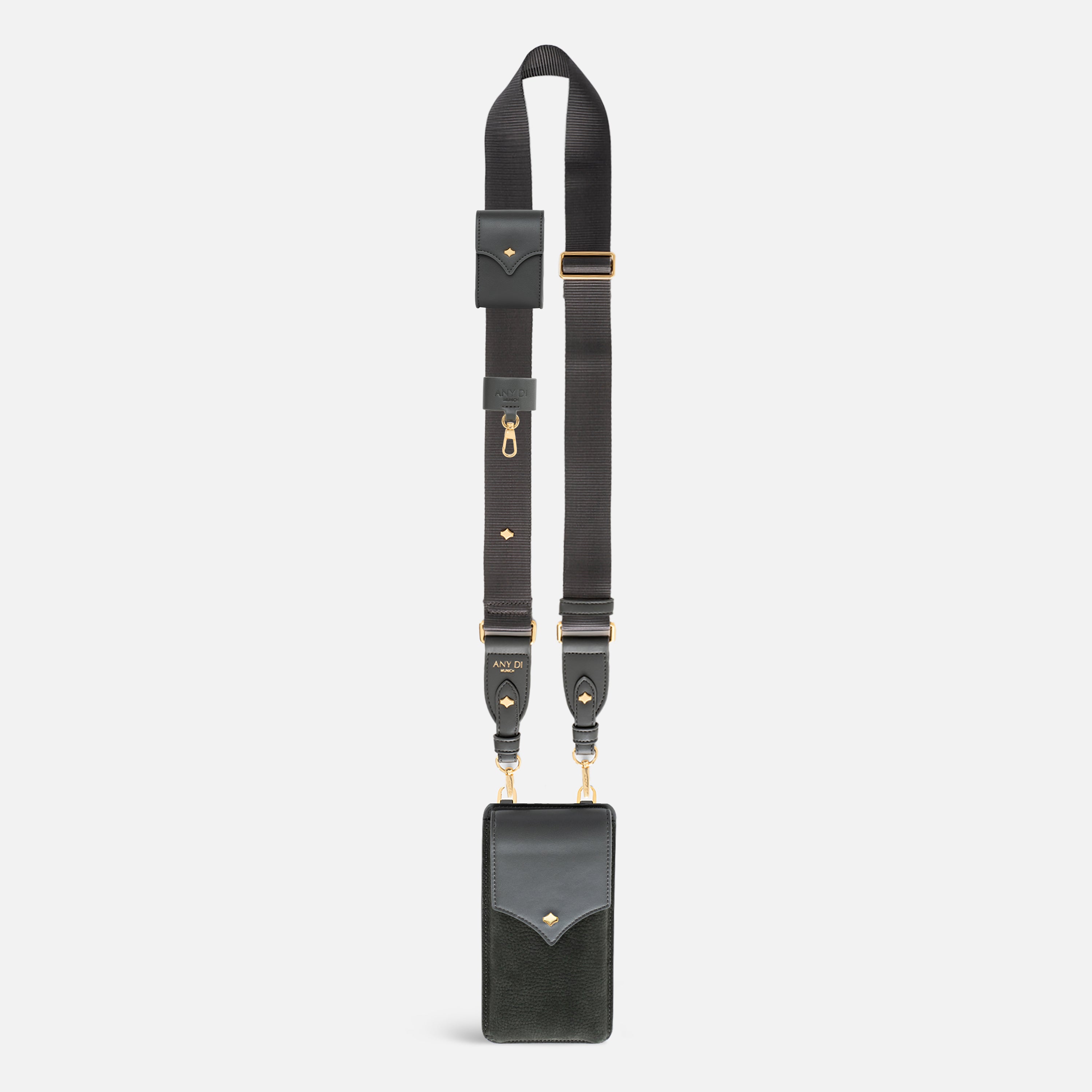 Phone Strap Set | Khaki Grey Leather