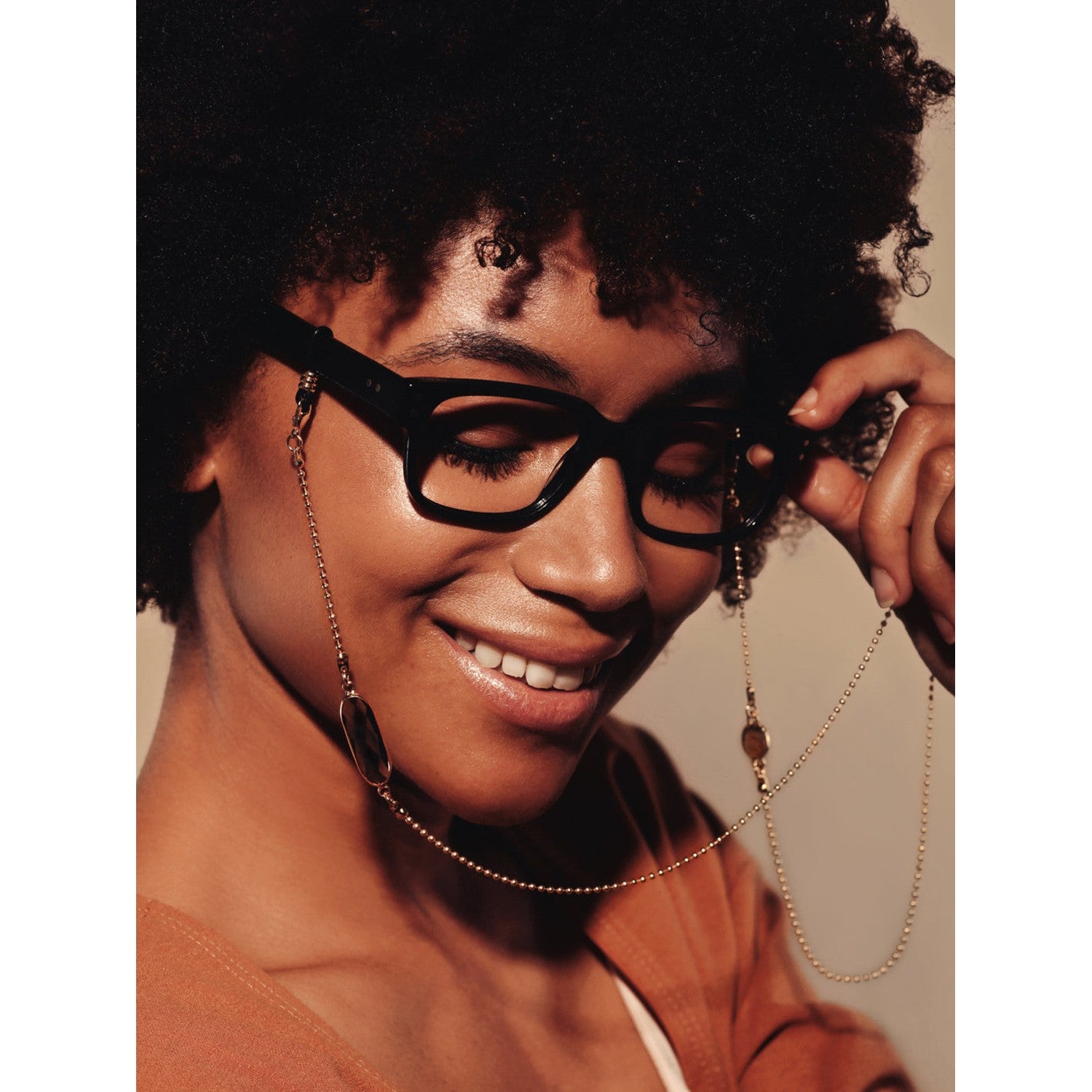 Crystal C Black | Eye Glasses Chain