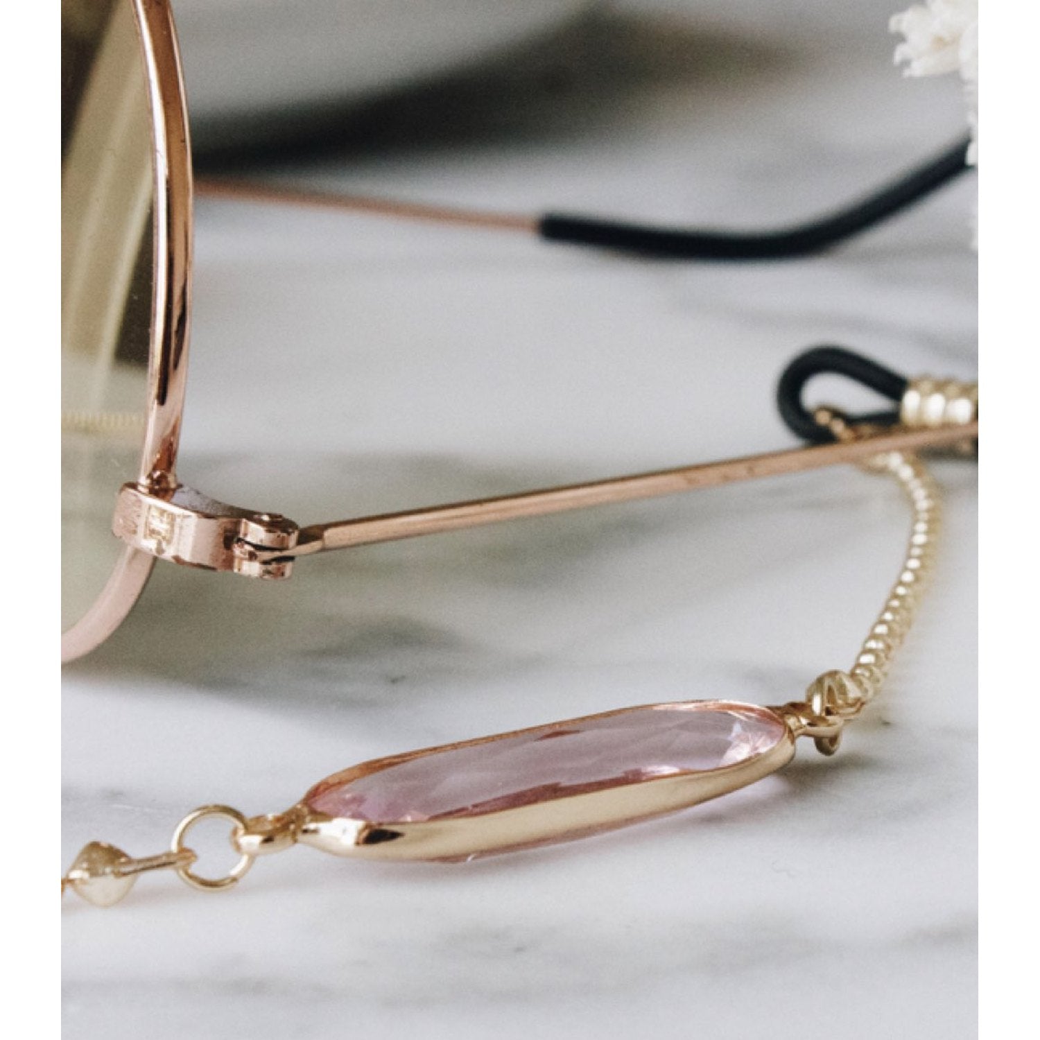 Crystal C Peach | Sunglasses Chain