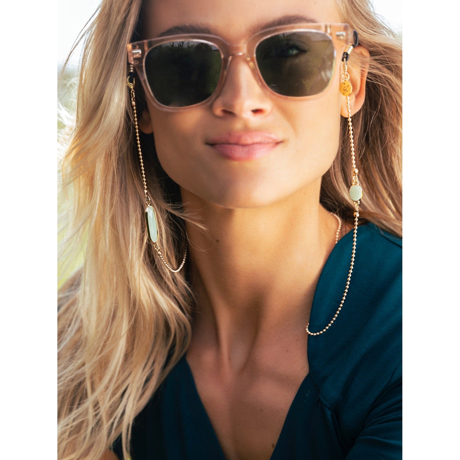 Crystal C Green | Sunglasses Chain
