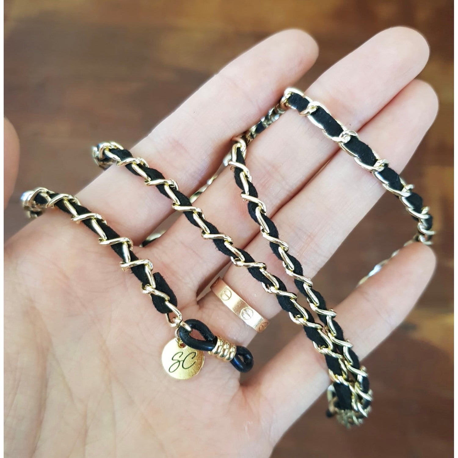 Classy C Black Gold | Glasses strap