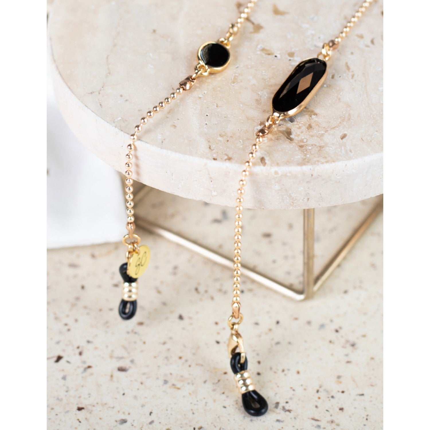 Crystal C Black | Eye Glasses Chain