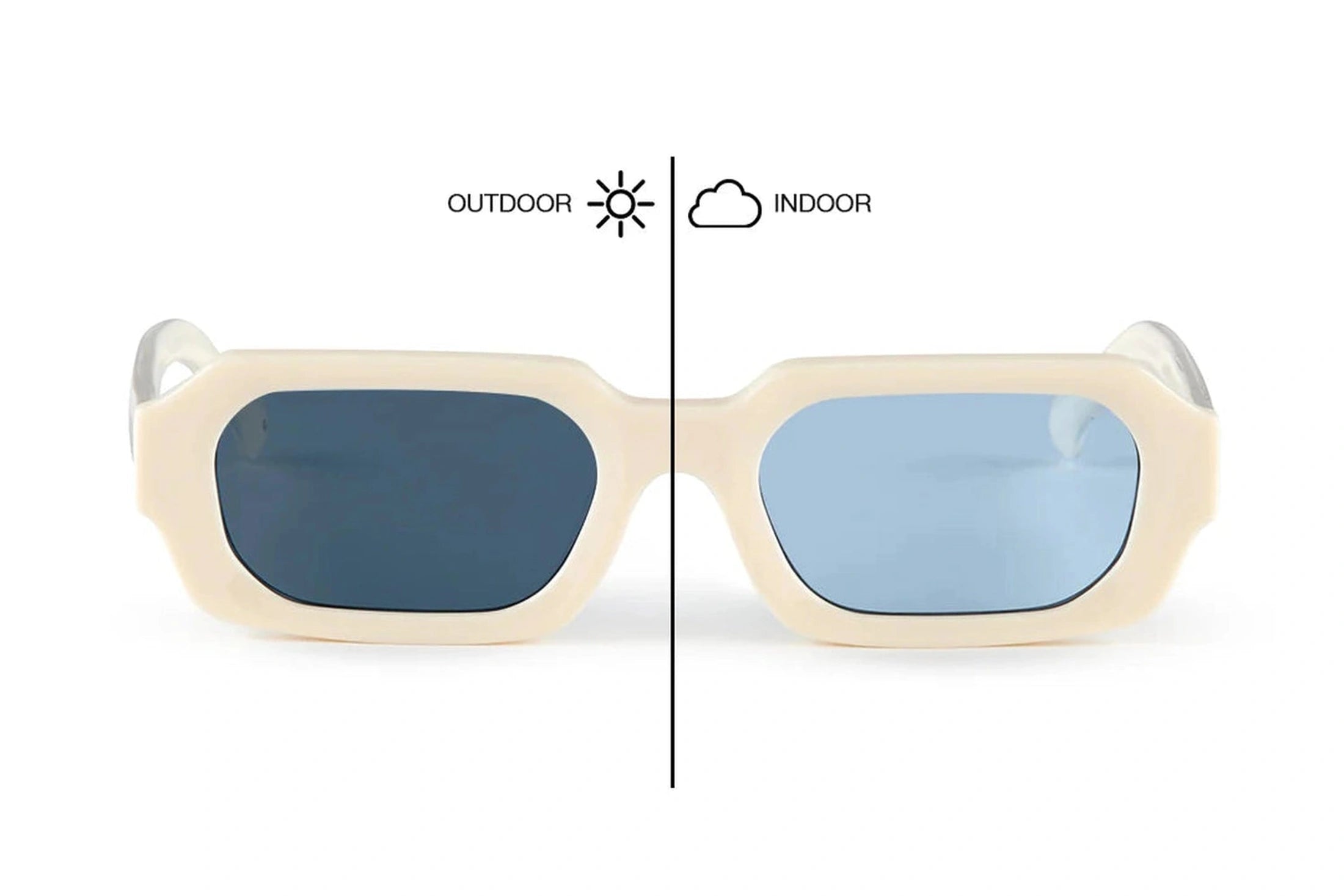 Naken Cream / Blue Photochromic